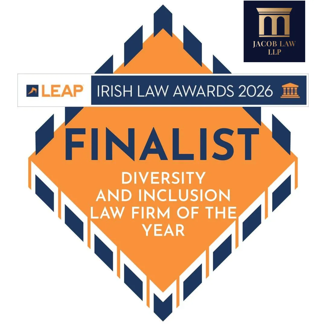 jacob law finalist badge irish law awards - inclusion and diversity